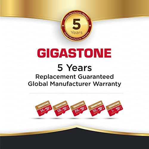 Gigastone [5 שנים שחזור נתונים בחינם] 256GB Micro SD כרטיס, 4K Game Pro, A2 V60 כרטיס זיכרון MicroSDXC